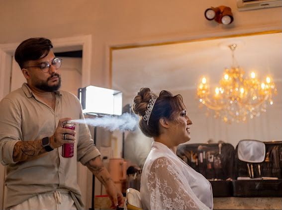 Produção de noiva com acabamento profissional